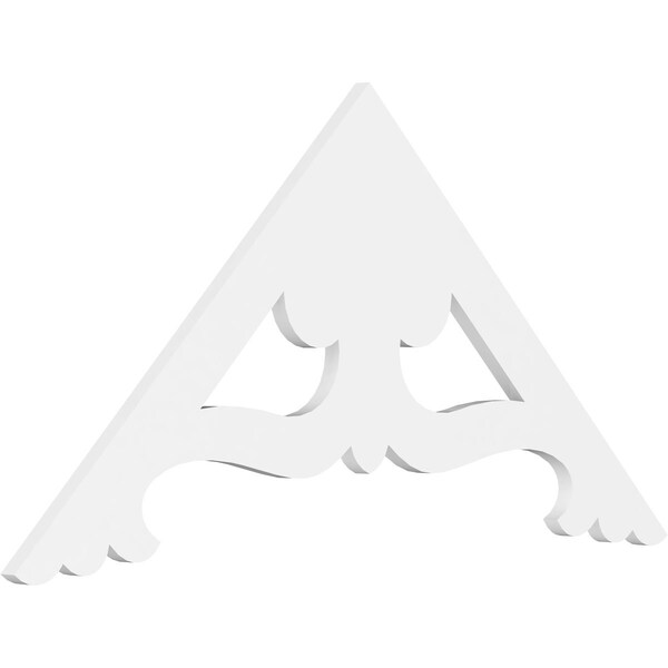 Ekena Millwork Pitch Cornelia Architectural Grade PVC Gable Pediment, 48"W x 24"H x 1"P (12/12) GPP048X024X100CRN - main